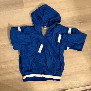 Vintage Russell athletic Blue Hooded Windbreaker